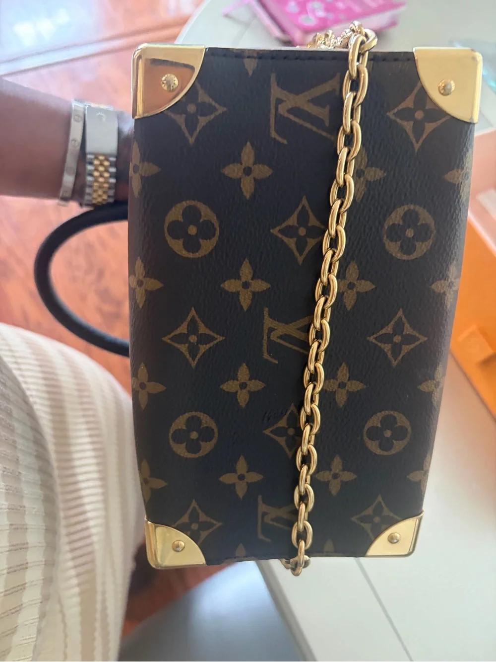 LOUIS VUITTON SPEEDY TRUNK 20 MONOGRAM REVERSE M13146 GOLD HARDWARE